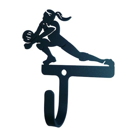 Village Wrought Iron Village Wrought Iron WH-289-S Volleyball Womans & Girls Wall Hook; Small WH-289-S